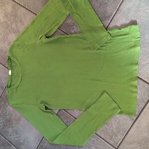 J. Crew Green 💚 Long sleeved plain shirt tee